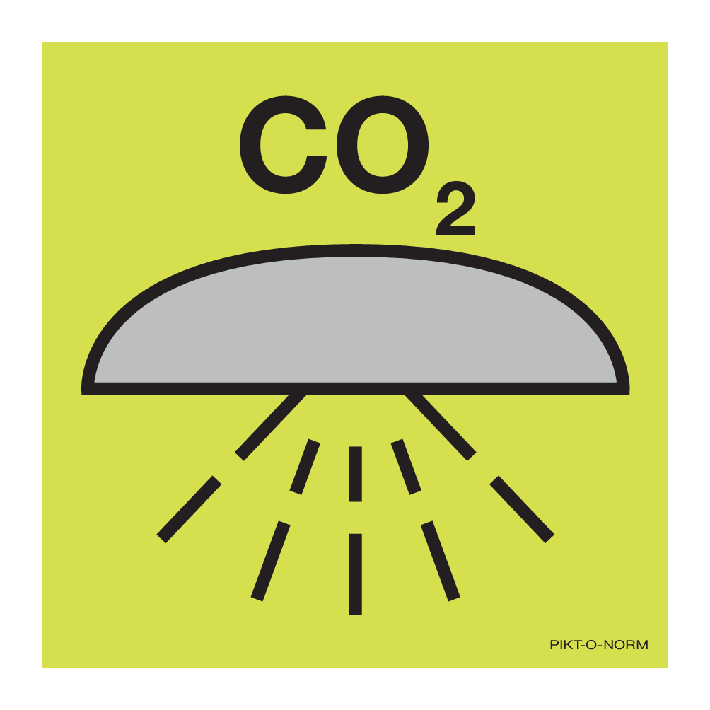 SPACE PROTECTED BY CO2 FIRE EXTINGUISH..