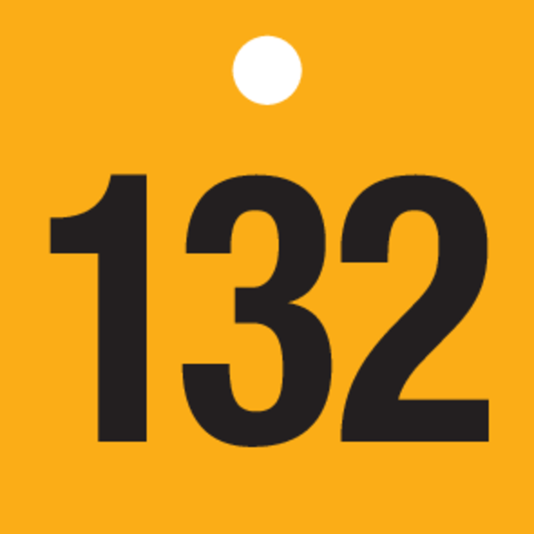 ZWARTE CIJFERS 101 tot150 op PP. GEEL