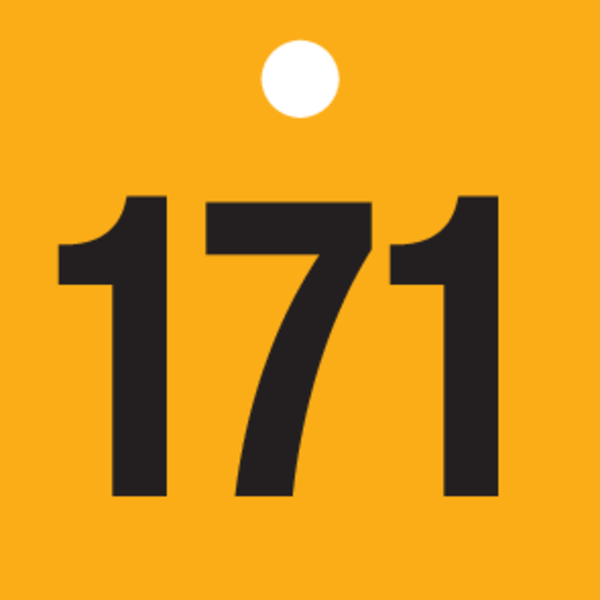 ZWARTE CIJFERS 151 tot 200 op PP.GEEL