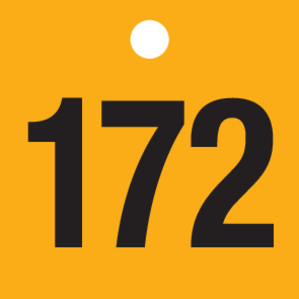 ZWARTE CIJFERS 151 tot 200 op PP.GEEL