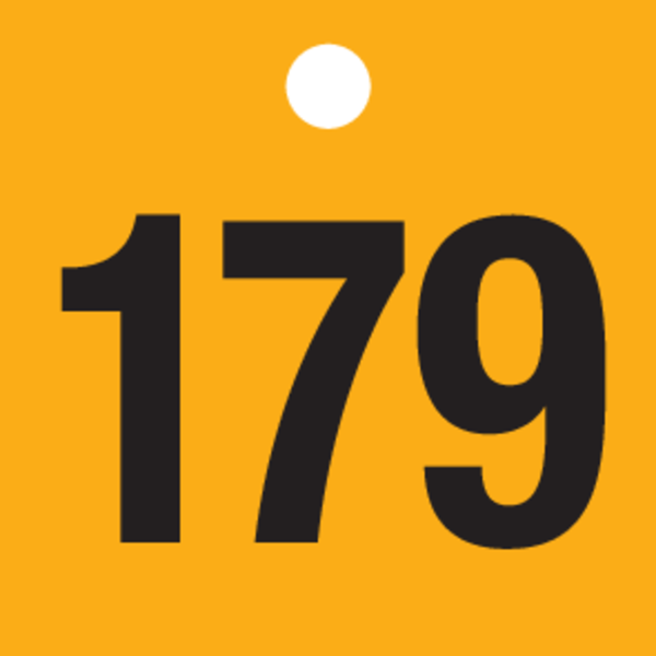 ZWARTE CIJFERS 151 tot 200 op PP.GEEL