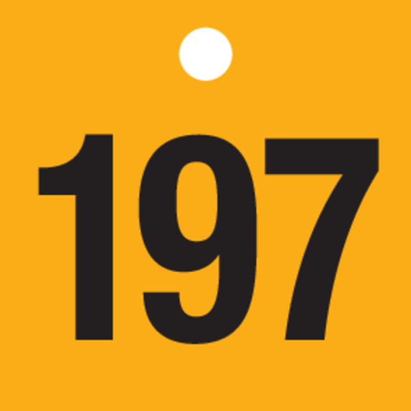 ZWARTE CIJFERS 151 tot 200 op PP.GEEL