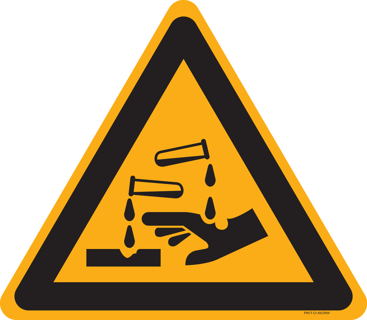 AVERTISSEMENT SUBSTANCES CORROSIVES