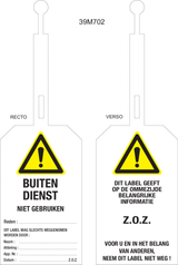 BUITEN DIENST NIET GEBRUIK..MET SLUITING