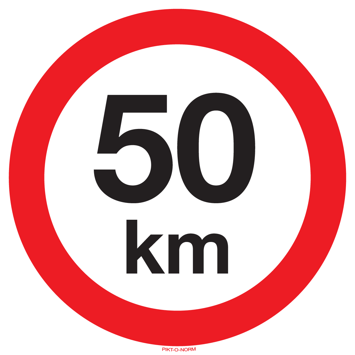 MAXIMUM SNELHEID 50 KM