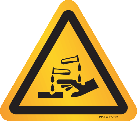 AVERTISSEMENT SUBSTANCES CORROSIVES