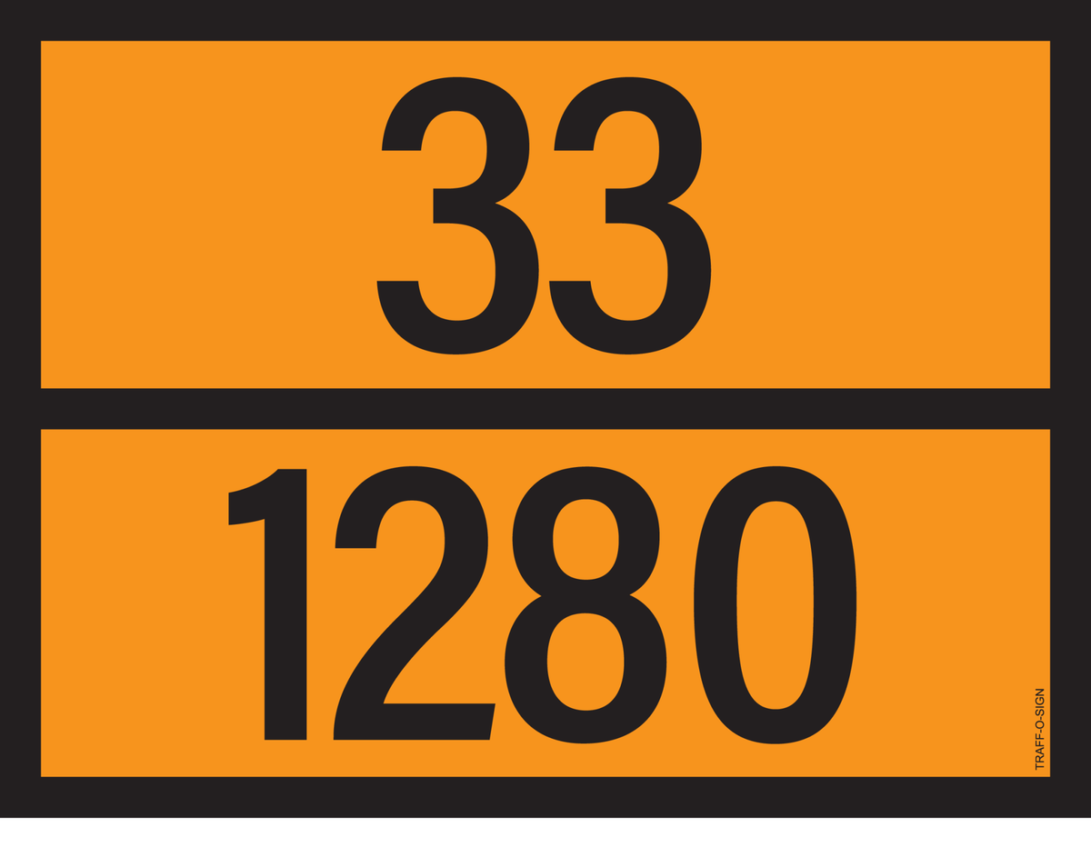 ADR BORD MET GEVARENCODE 33/1280