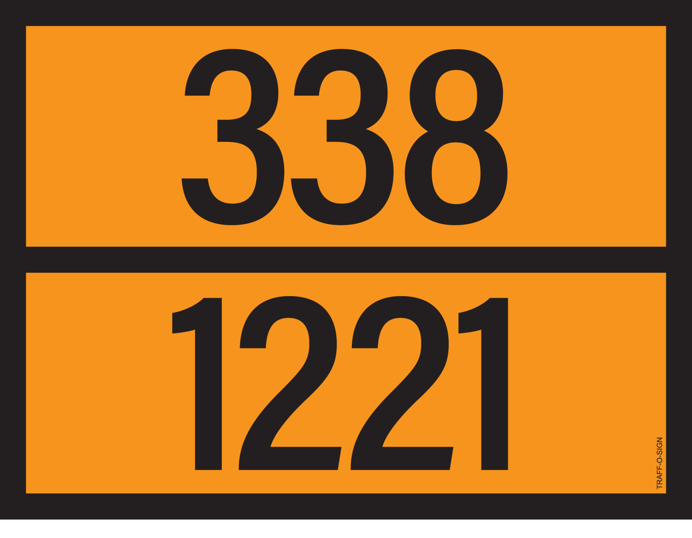 ADR BORD MET GEVARENCODE 338/1221