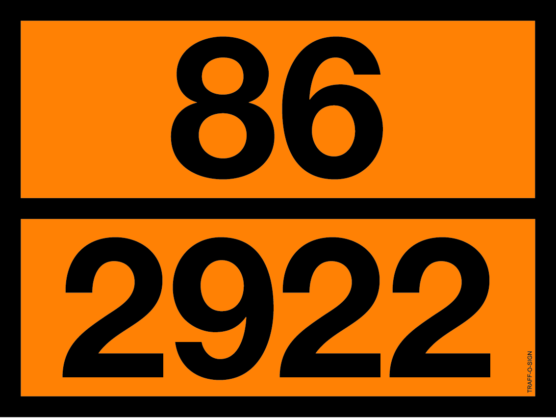 ADR BORD MET GEVARENCODE 86/2922