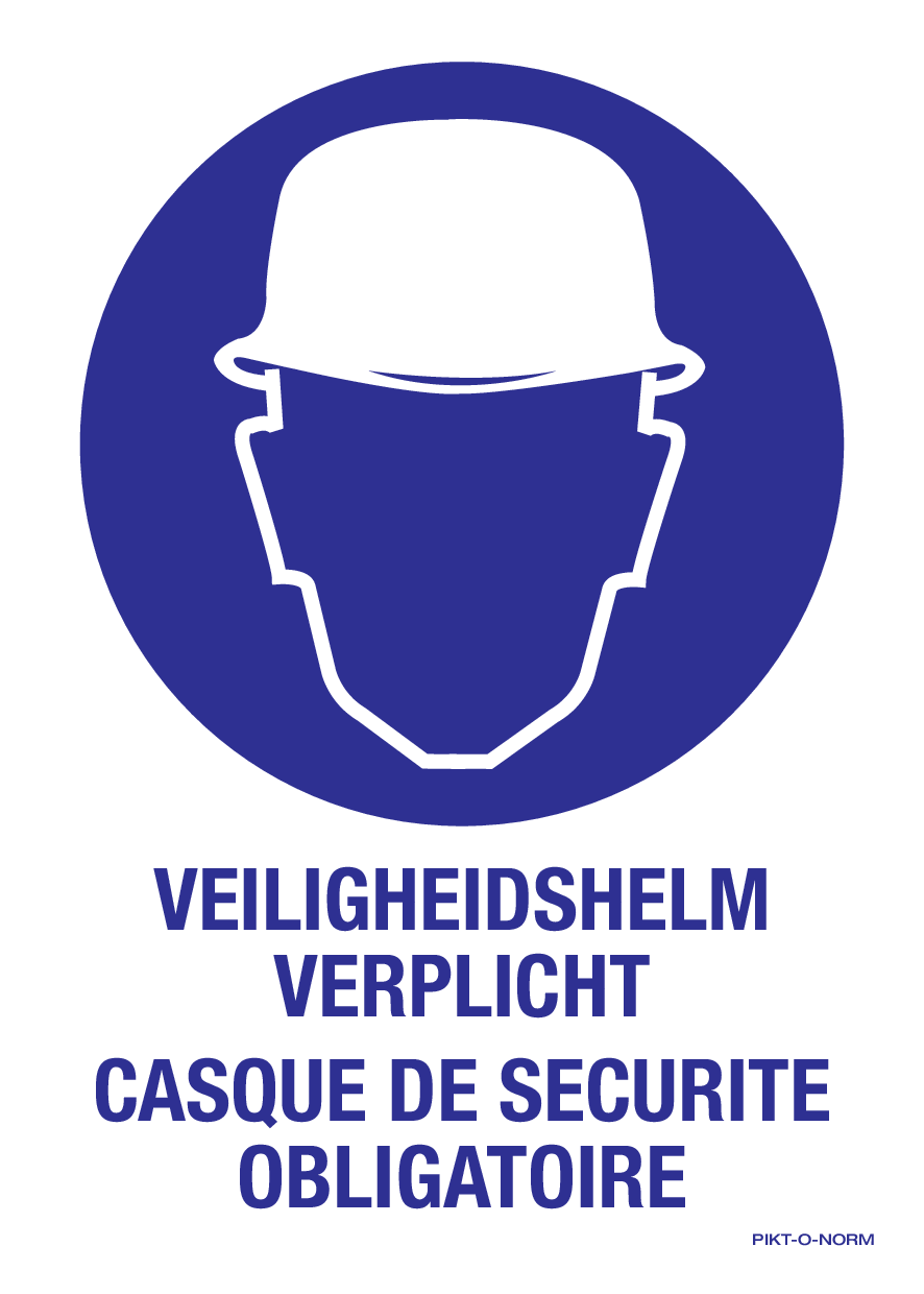 VEILIGHEIDSHELM VERPLICHT N/F