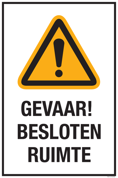 GEVAAR! BESLOTEN RUIMTE