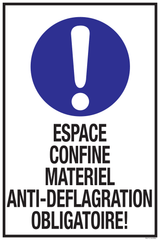 ESPACE CONFINE MATERIEL ANTI-DEFLAGRAT..
