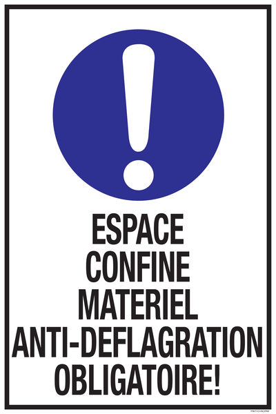 ESPACE CONFINE MATERIEL ANTI-DEFLAGRAT..