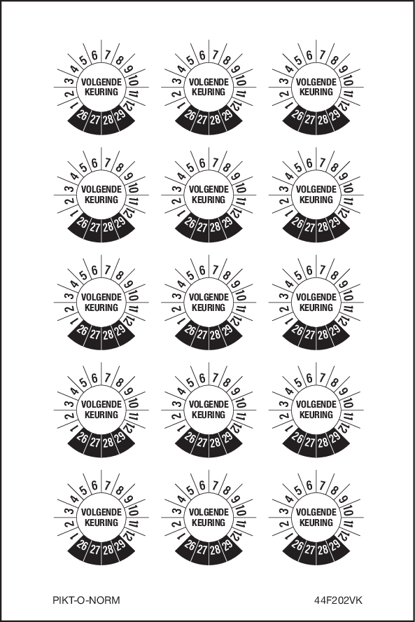 VOLGENDE KEURING, PASTILLES CALENDRIER