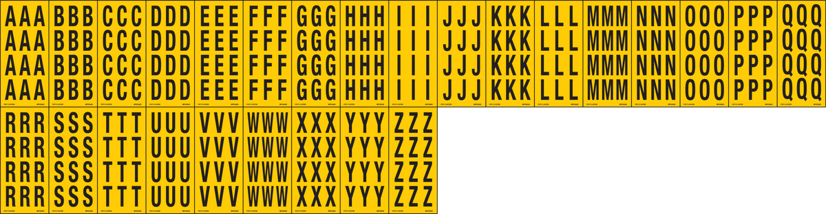 SETS VAN 26 VELLEN, LETTERS A tem Z