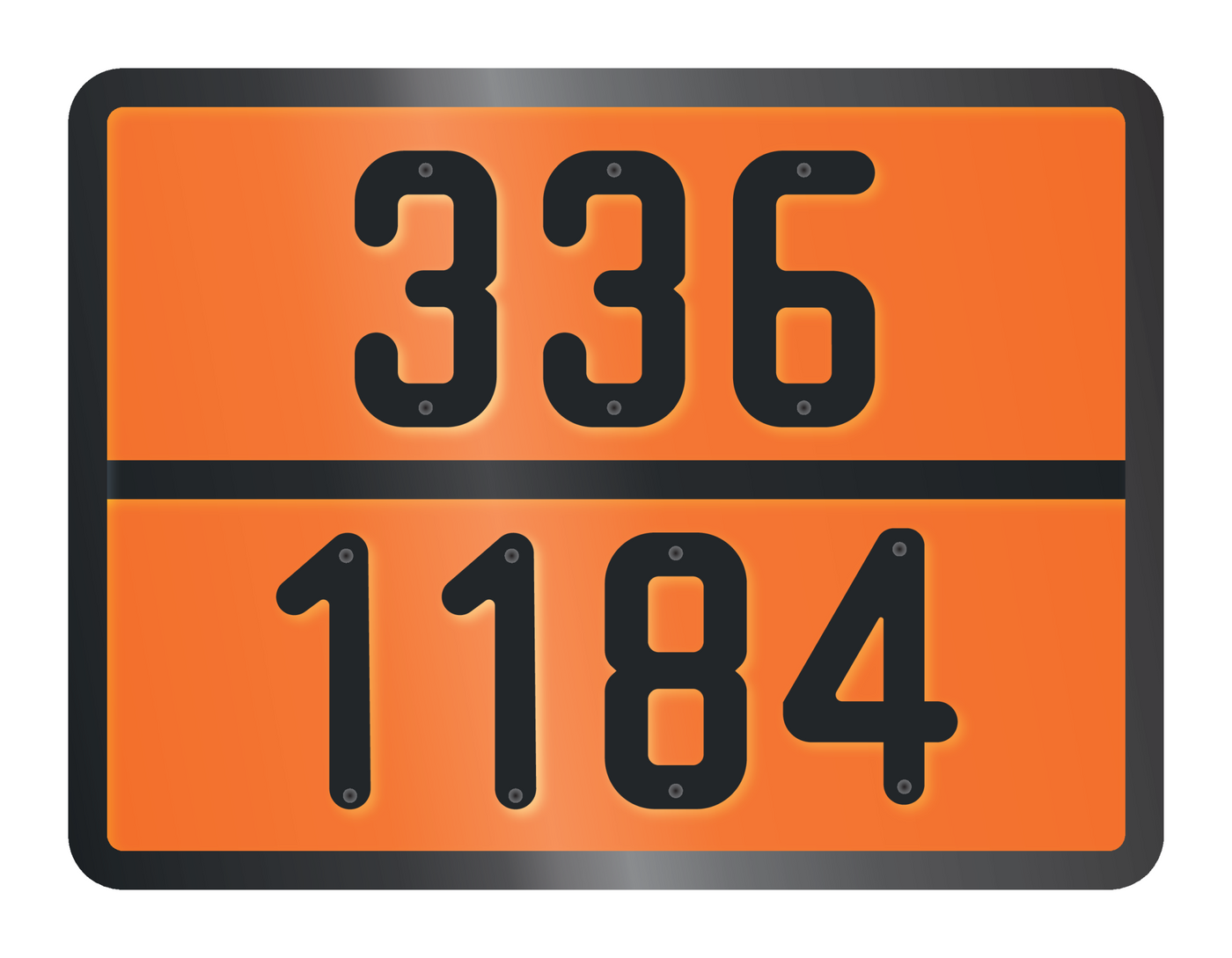 ADR BORD MET GEVARENCODE 336/1184