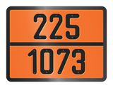PANNEAU ADR AVEC CODE DE DANGER 225/1073
