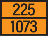 PANNEAU ADR AVEC CODE DE DANGER 225/1073