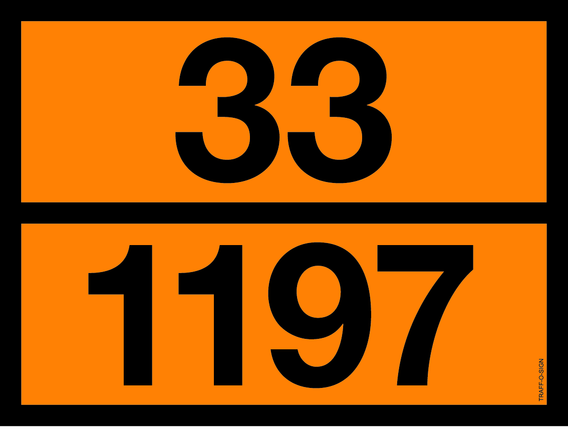 ADR BORD MET GEVARENCODE 33/1197