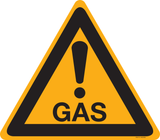 WAARSCHUWING GEVAAR GAS!