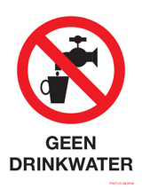 EAU NON POTABLE