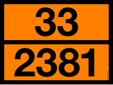 ADR BORD MET GEVARENCODE 33/2381