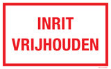 INRIT VRIJHOUDEN