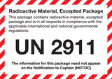 RADIOACTIVE MATERIAL, EXCEPTED PACKAGE