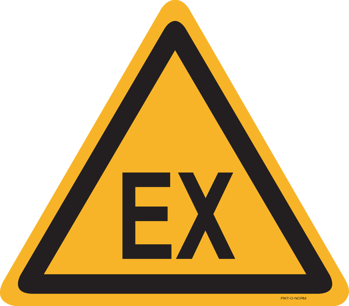 WAARSCHUWING EX. EXPLOSIEVE OMGEVING