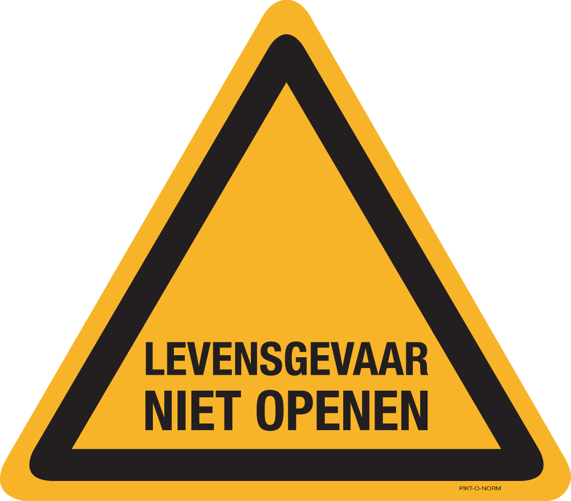 LEVENSGEVAAR NIET OPENEN