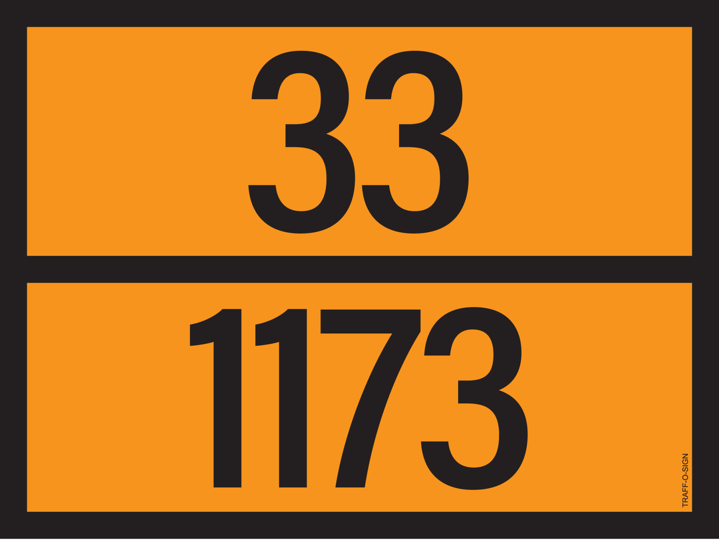 ADR BORD MET GEVARENCODE 33/1173
