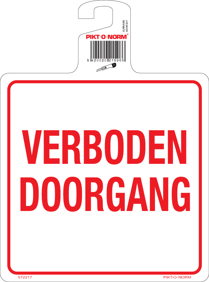 VERBODEN DOORGANG