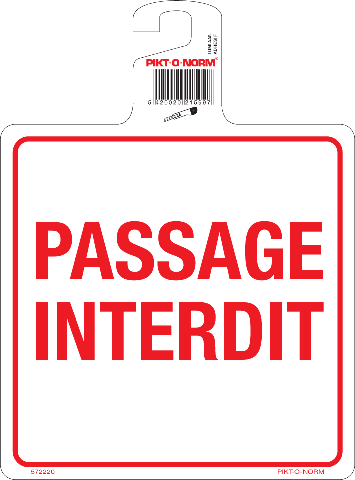 PASSAGE INTERDIT