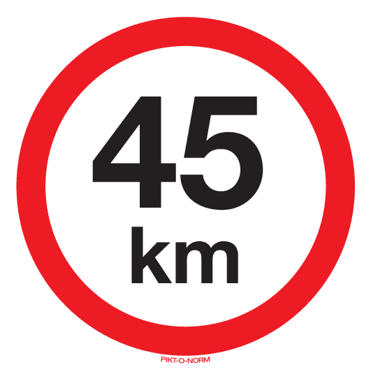 VITESSE LIMITÉE 45 KM