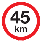 VITESSE LIMITÉE 45 KM