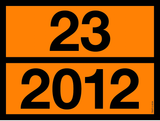 PANNEAU ADR AVEC CODE DE DANGER 23/1012