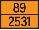 ADR BORD MET GEVARENCODE 89/2531