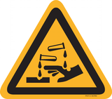 AVERTISSEMENT SUBSTANCES CORROSIVES