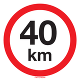 MAXIMUM SNELHEID 40 KM