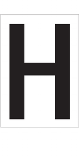 H LETTRE ADR AUTOCOLLANTE