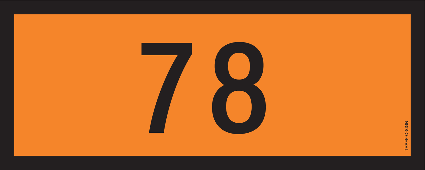 ADR BORD, UN NUMMERS VAN 0 TOT 0999