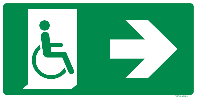 VLUCHTWEG RECHTS VOOR GEHANDICAPTEN
