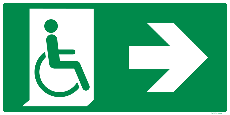 VLUCHTWEG RECHTS VOOR GEHANDICAPTEN