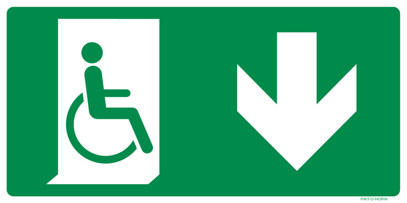 VLUCHTWEG BENEDEN RECHTS GEHANDICAPTEN