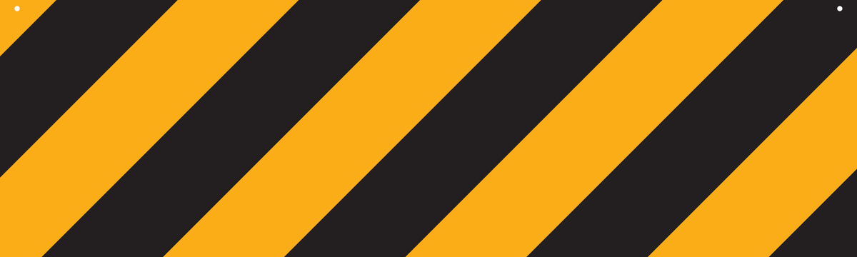 PANNEAU D'AVERTISSEMENT, RAYÉ DIAGONALE