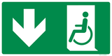 VLUCHTWEG BENEDEN LINKS GEHANDICAPTEN