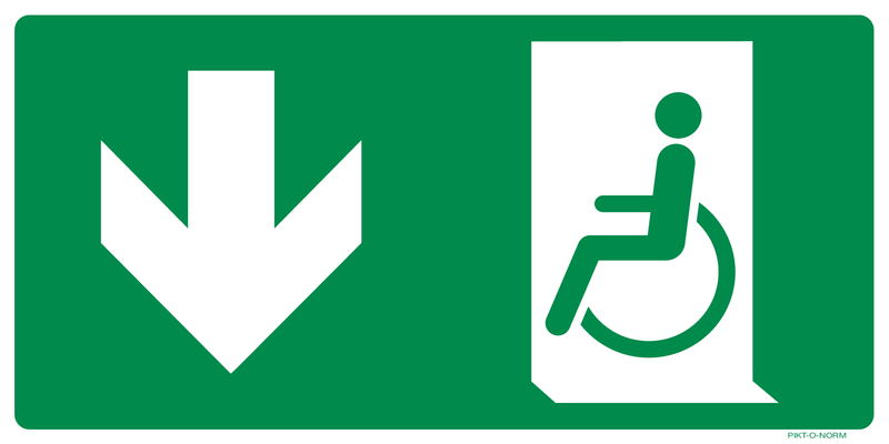 VLUCHTWEG BENEDEN LINKS GEHANDICAPTEN