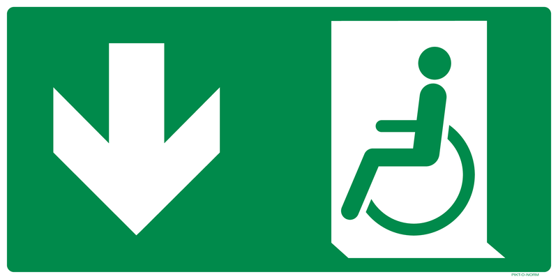 VLUCHTWEG BENEDEN LINKS GEHANDICAPTEN