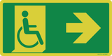 VLUCHTWEG RECHTS VOOR GEHANDICAPTEN