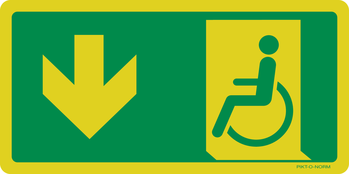 VLUCHTWEG BENEDEN LINKS GEHANDICAPTEN
